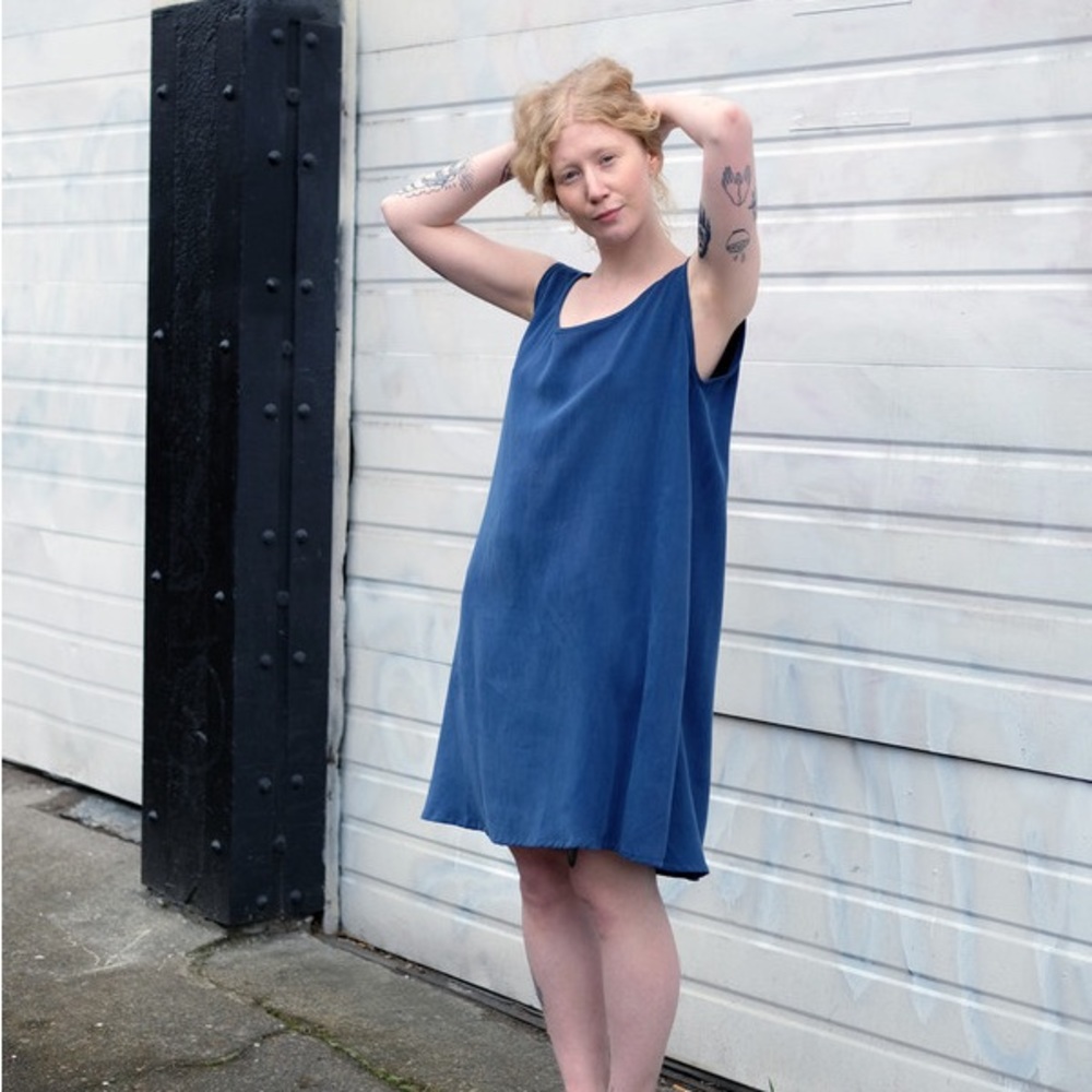Lloyd tencel navy dress